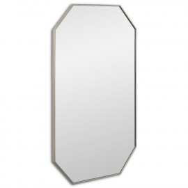 Восьмиугольное зеркало в серебряной раме Stilig M Silver (Стилиг) Smal 65*97 см 