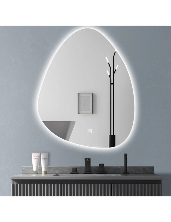 Зеркало-капля со светодиодной LED-подсветкой Верано-3 в интернет-магазине зеркальной мастерской ЗЕРКАЛА-М фото