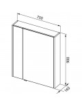 Зеркало-шкаф Aquanet Августа 75 белый в интернет-магазине зеркальной мастерской ЗЕРКАЛА-М фото 1 